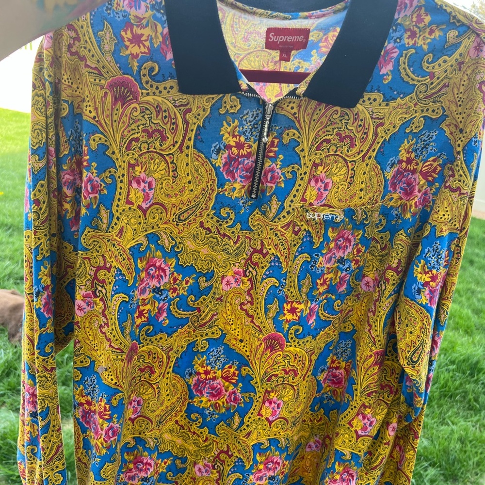 Supreme Paisley Floral Long Sleeve Shirt XL - Picture 2 of 7